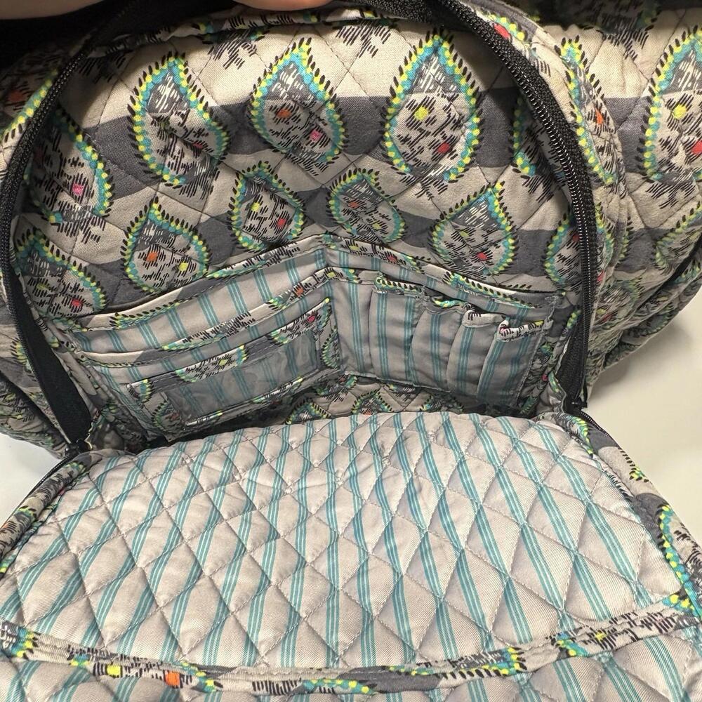 Vera Bradley Quilted Campus Backpack - Rare Pattern (Repair Opportunity) - Picture 9 of 16